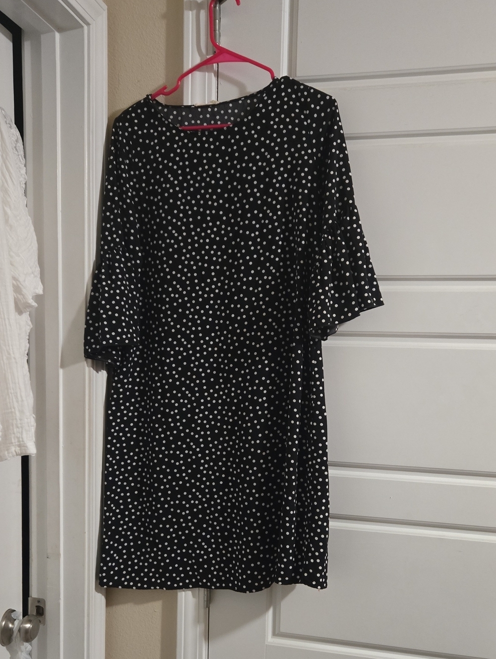 Black and White Polka Dot Women's Shift Dress
